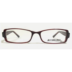 AFFORDABLE DESIGNS MONICA BURGUNDY EYEGLASSES SUNGLASSES FRAME 49-17-135